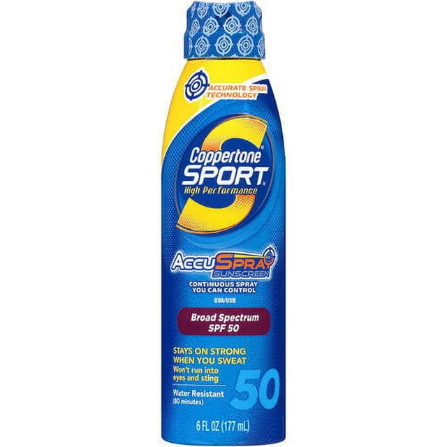 Coppertone Sport Sunscreen Continuous Spray SPF 50, 6 Fl Oz