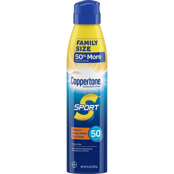 Coppertone Sport Sunscreen Continuous Spray SPF 50, 8.3 oz