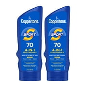 Coppertone Sport Sunscreen Spf 70 Water Resistant Sunscreen Lotion, Broad Spectrum, Bulk Sunscreen Pack, 7 Fl Oz Bottle, Pack Of 2 - Pack Of 2