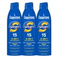 thumbnail image 1 of Coppertone Sport Sunscreen Spray, Broad Spectrum Spf 15 Water Resistant Spray Sunscreen, 5.5 Oz, Pack Of 3 - Pack Of 2, 1 of 3