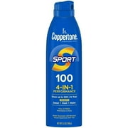 Coppertone Sport, 4-IN-1 Performance Sunscreen Spray, Adult, SPF 100, 5.5 oz