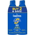 thumbnail image 1 of Coppertone Sport Sunscreen Spray, SPF 50 Spray Sunscreen, 5.5 oz, Pack of 2, 1 of 14