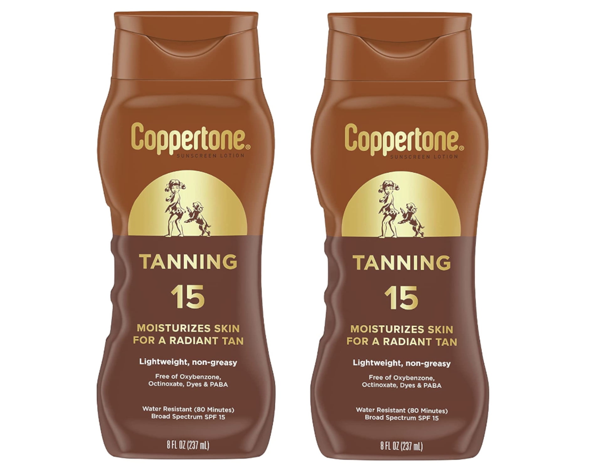 Coppertone Tanning Lotion SPF 15 8 oz Pack of 2
