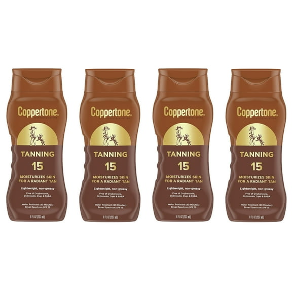 Coppertone Tanning Lotion SPF 15 8 oz (Pack of 4)
