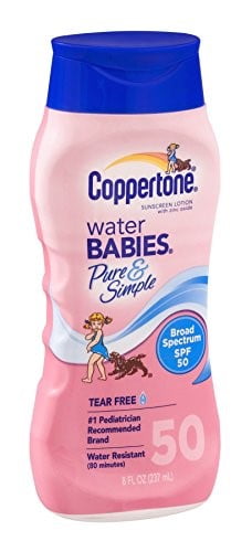 Coppertone Water Babies Pure & Simple Sunscreen SPF 50, 8 Fl Oz
