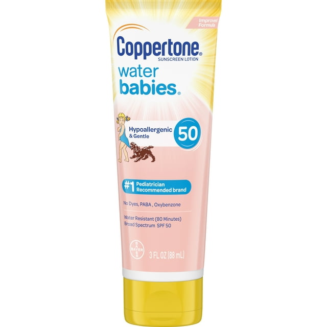 Coppertone Water Babies Sunscreen Lotion SPF 50, 3 Fl Oz
