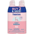 thumbnail image 1 of Coppertone WaterBabies Sunscreen Spray, SPF 50 Baby Sunscreen, 6 Oz, Pack of 2, 1 of 12