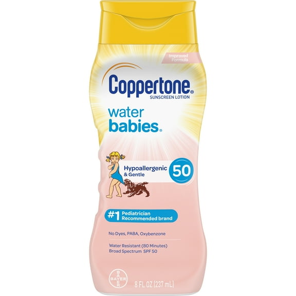 Coppertone WaterBABIES Sunscreen Lotion SPF 50, 8 fl oz