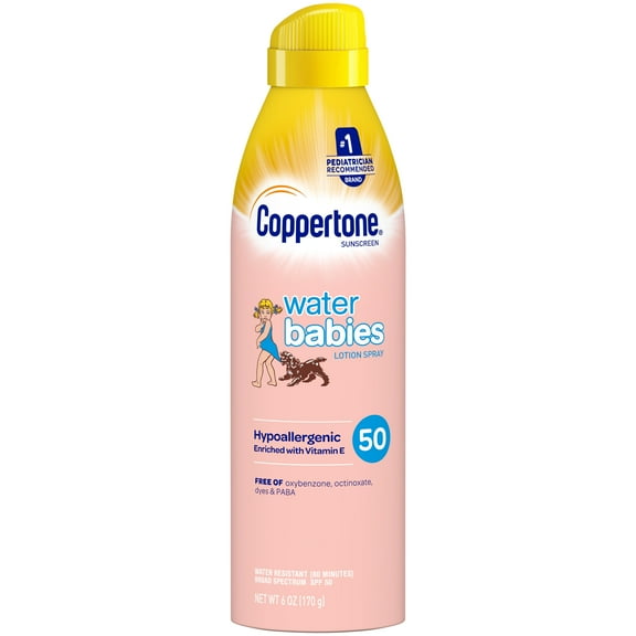 Coppertone WaterBABIES Sunscreen Quick Cover Spray SPF 50, 6 oz.