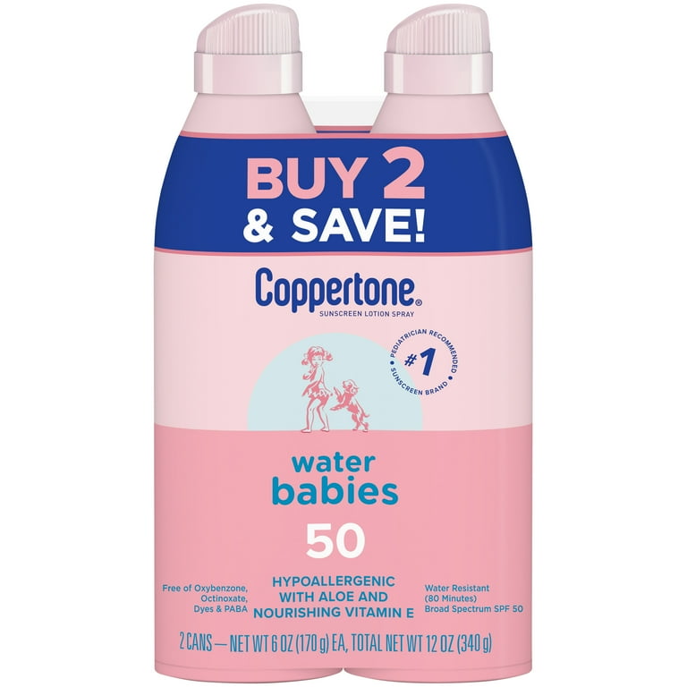 Coppertone WaterBabies SPF 50 Baby Sunscreen Lotion,, 52% OFF