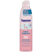 Coppertone WaterBabies Sunscreen Spray, SPF 50 Baby Sunscreen, 9.5 oz