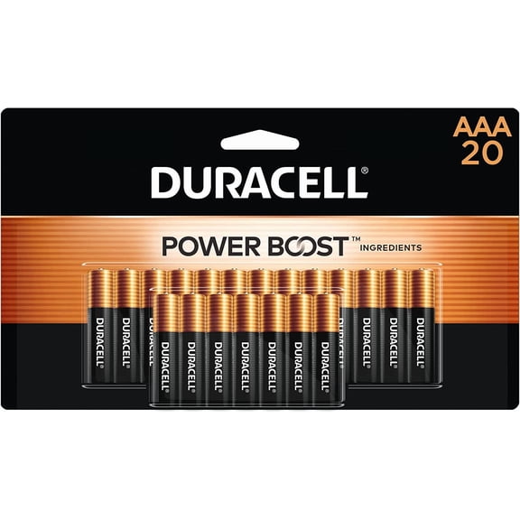 Coppertop AAA Batteries with Power Boost Ingredients, 20 Count Pack Triple A Battery Long-lasting Power, Alkaline for Household and Office Devices