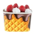 thumbnail image 1 of Coppetta 12 Ounce Dessert Cups, 200 Greaseproof Ice Cream Cups - Lids Sold Separately, For Hot And Cold Foods, Chocolate Drizzle Paper Yogurt Bowls, Disposable, Sturdy - Restaurantware, 1 of 4