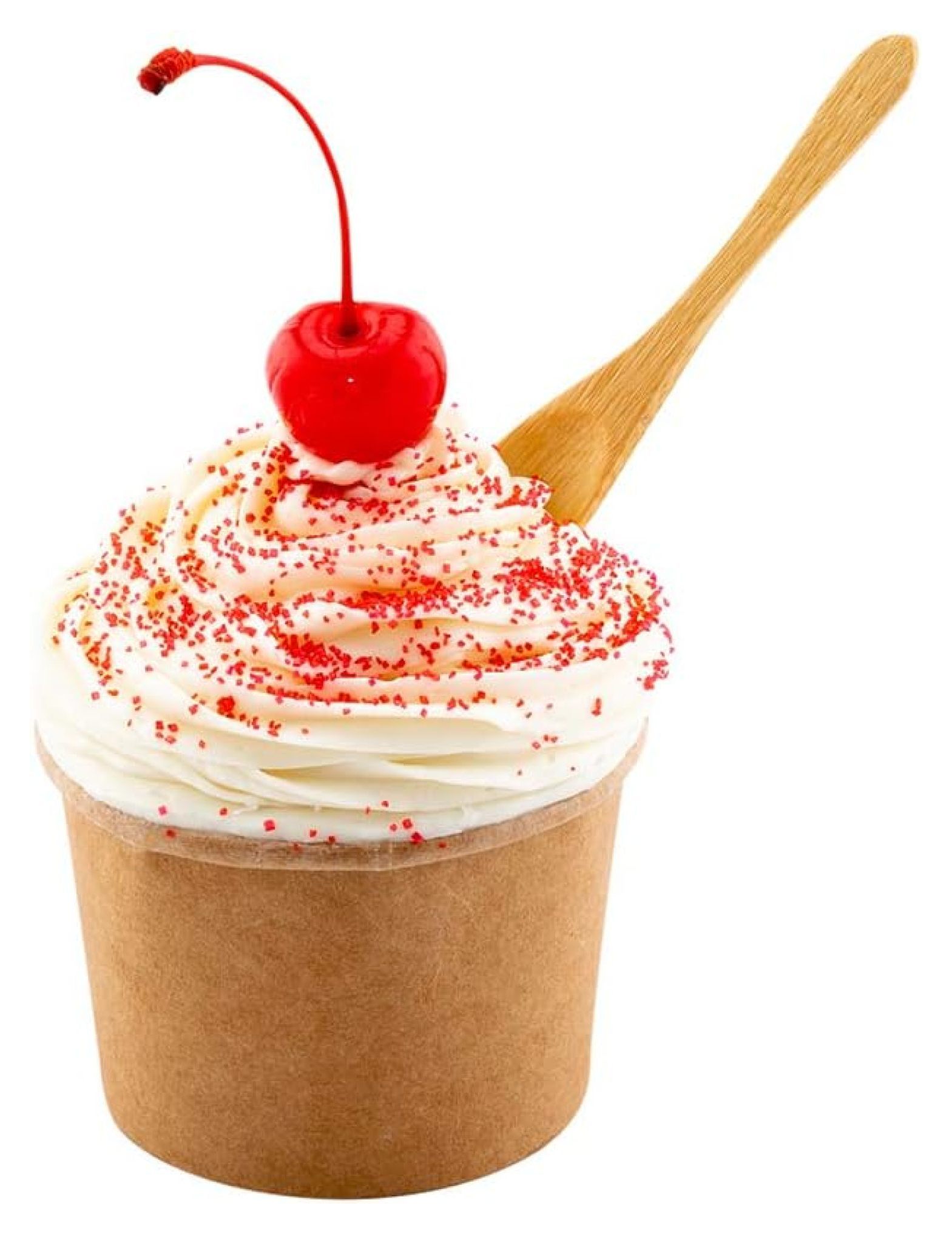 Coppetta 4 Ounce Dessert Cups, 200 Disposable Ice Cream Cups Lids