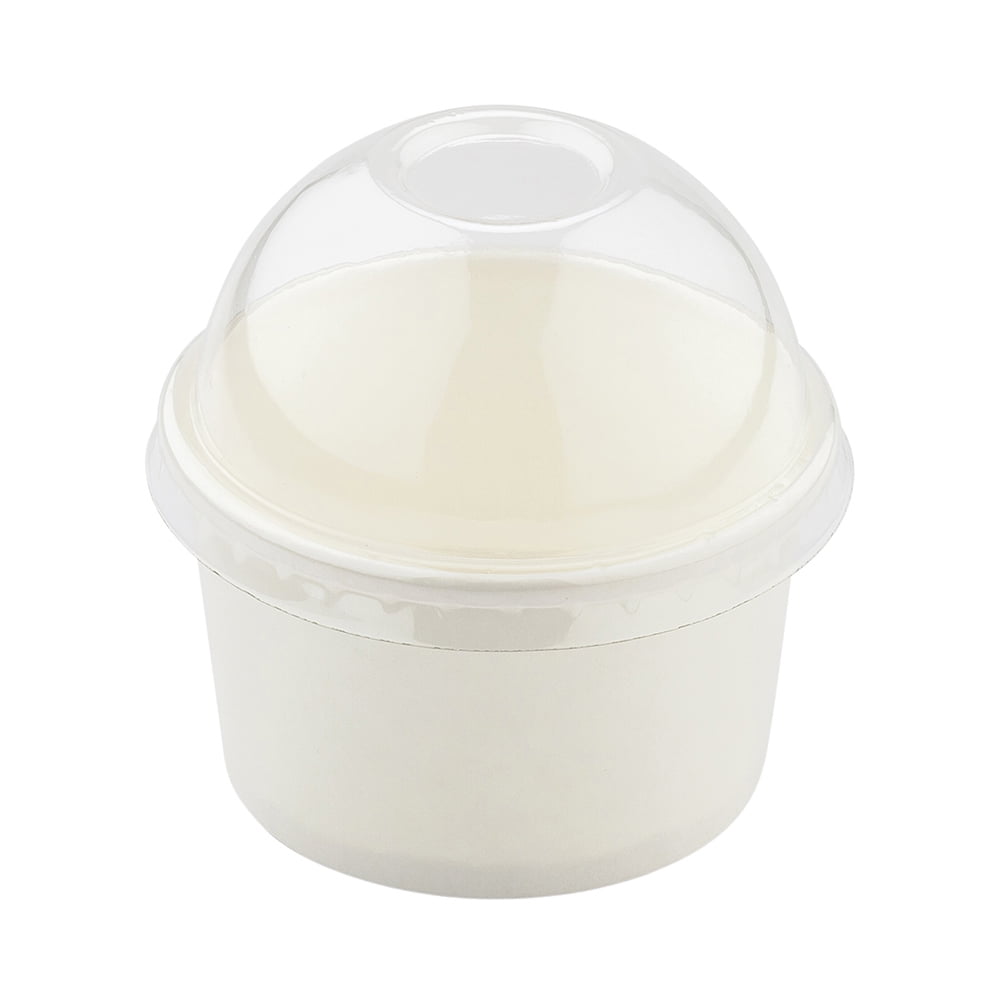 Zero Waste Round Clear PLA Plastic Dome Lid - Fits 9, 12, 16 and 20 oz Drinking Cup - 1000 Count Box