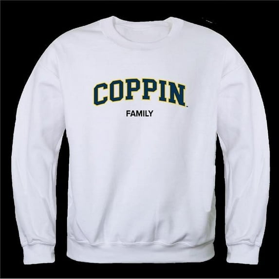 Coppin State University Eagles Family Crewneck Sweatshirt, White - Medium