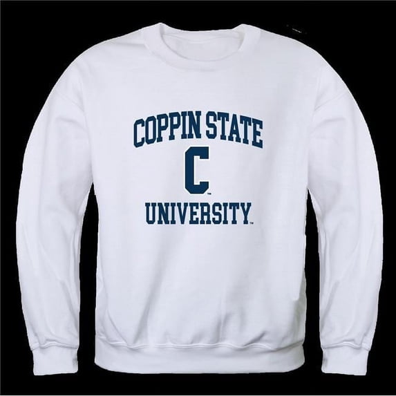 Coppin State University Eagles Seal Crewneck Sweatshirt, White - Small
