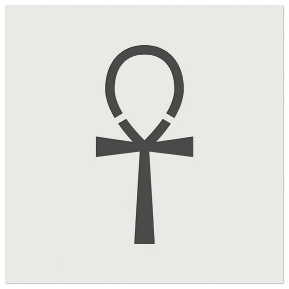 Coptic Cross Ankh Egyptian Hieroglyphic DIY Cookie Wall Craft Stencil - 3.5 Inch