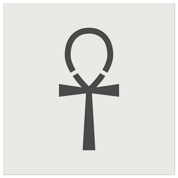 Coptic Cross Ankh Egyptian Hieroglyphic DIY Cookie Wall Craft Stencil - 3.5 Inch