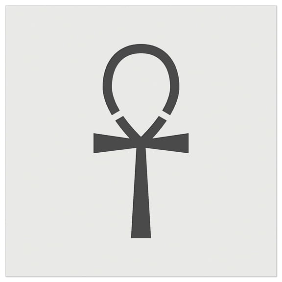 Coptic Cross Ankh Egyptian Hieroglyphic DIY Cookie Wall Craft Stencil - 4.5 Inch