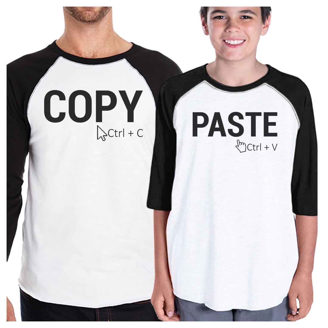 Copy And Paste Dad and Kid Matching Baseball Shirts For Fathers Day ...