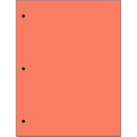 Copy And Printing Color Paper, 20 Lb. 3 Hole Punch 500 Sheets Per Ream. (Salmon)