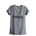 thumbnail image 1 of Copy CTRL C Women's Fashion Relaxed V-Neck T-Shirt Tee Heather Grey Medium, 1 of 3