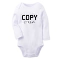 thumbnail image 1 of Copy From Dad ctrl+V Funny Rompers, Newborn Baby Unisex Bodysuits, Infant Jumpsuits, Toddler 0-12 Months Kids Long Sleeves Oufits (White, 0-6 Months), 1 of 4