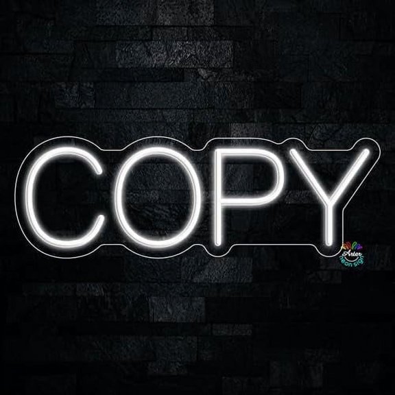 Copy LED Neon Sign 24"L x 8"H #32187