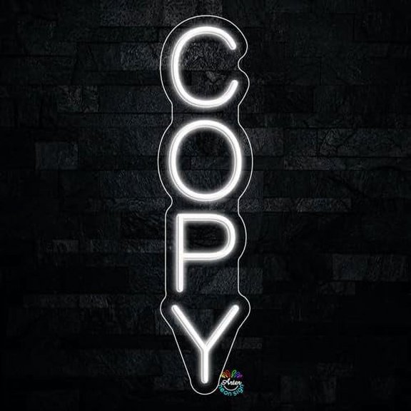Copy LED Neon Sign 6"L x 24"H #32188