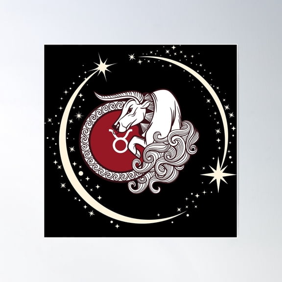 Copy Of Celestial Taurus Zodiac Sign Poster Wall Art, Modern Wall Decor For Living Room Bedroom, 16x16 UNFRAMED