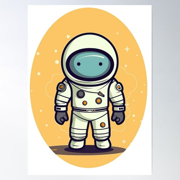 Copy Of Cute Astronaut Poster Wall Art, Modern Wall Decor For Living Room Bedroom, 8x12 UNFRAMED