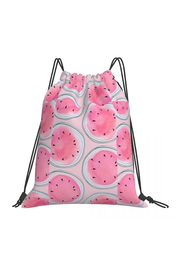 Copy Of Cute Red Watermelon Backpacks Casual Drawstring Bags Drawstring Bundle Pocket Storage Bag Book Bags For Travel School