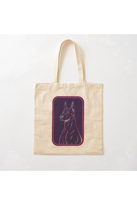 Copy Of Doberman Dog Canvas Tote Bags, Reusable Shopping Bag