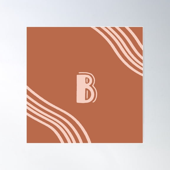 Copy Of Letter 'B' Stationary Poster Wall Art, Modern Wall Decor For Living Room Bedroom, 30x30 UNFRAMED