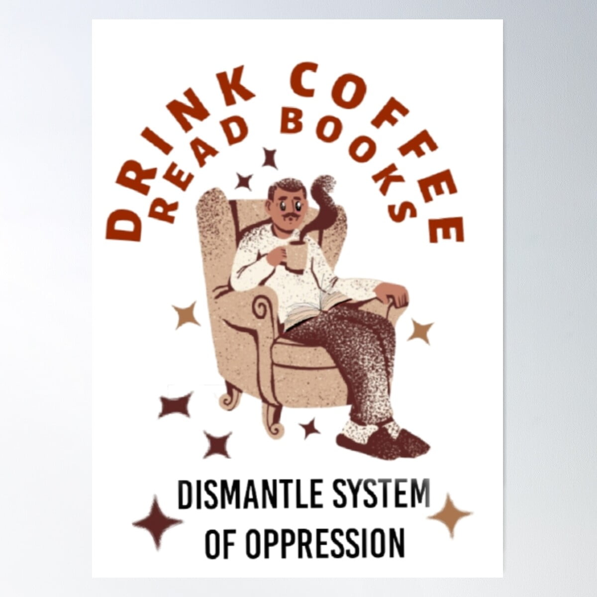 Vintage Coffee Tin Sign - 'That's What I Do I Read Books I Drink Coffee' 8x12 Inch Metal Wall Decor