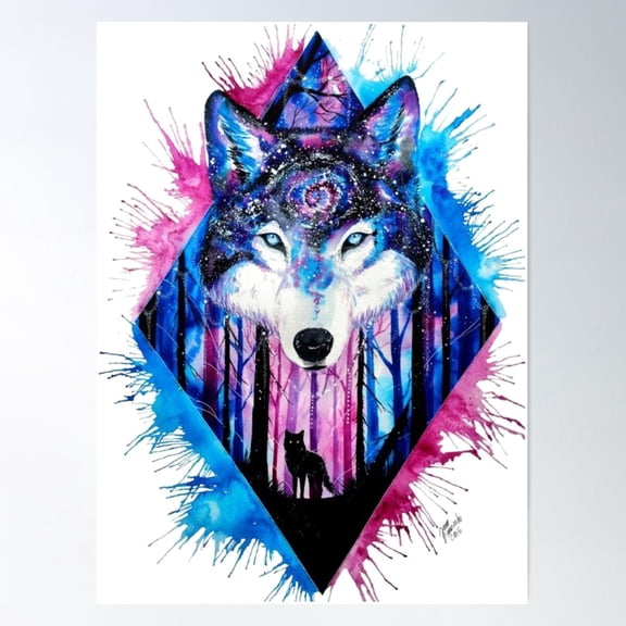 Copy Of Wolf Face Lovers Poster Wall Art Modern Wall Decor For Living Room Bedroom Art