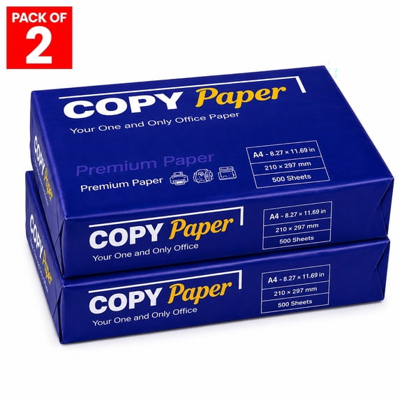 Copy Paper/Office Paper, White, 8.27 11.69 Inches (A4 Size), 500 Sheets/Ream, Pack of 2 Reams (Total 1,000 Sheets) - Packaging May Vary
