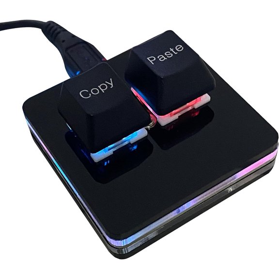 Copy and Paste 2-Key Keyboard SAYO OSU Keypad Hotswap One Handed Mechanical Gaming Keyboard Cherry Switch RGB Backlit Mini USB Keypad for macros or Rhythm Games