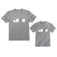 thumbnail image 1 of Copy Paste Matching Set T-Shirts For Father & Son Daughter Toddler & Men's Set Dad Gray XX-Large / Child Gray 3T, 1 of 7