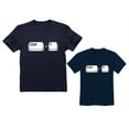 thumbnail image 1 of Copy Paste Matching Set T-Shirts For Father & Son Daughter Toddler & Men's Set Dad Navy XX-Large / Child Navy 2T, 1 of 8