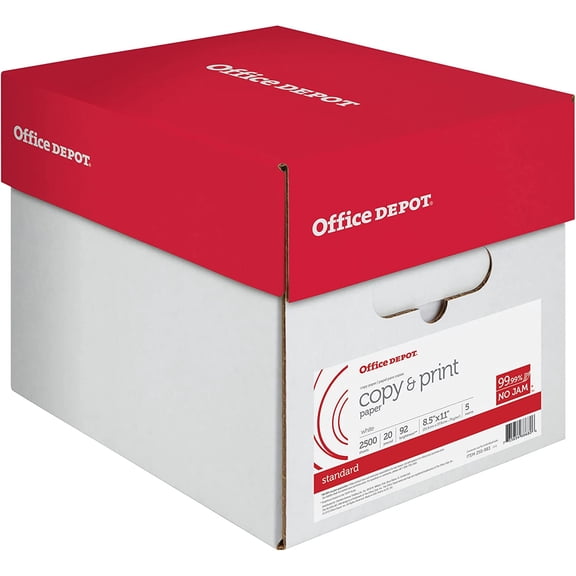Copy Print Paper, 8 1/2in. x 11in., 20 Lb, 500 Sheets Per Ream, Case Of 5 Reams, 851201CS