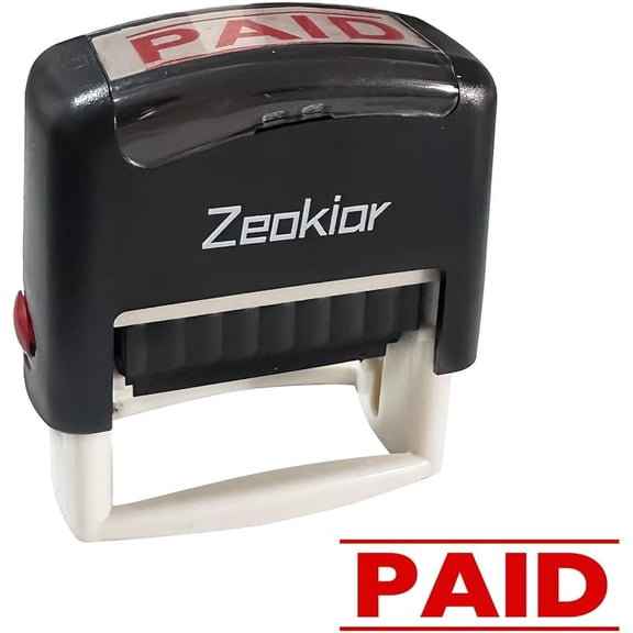 Copy Stamp Self Inking Stamp for Office, Business Rubber Stamps with Clear Impression, Red Ink