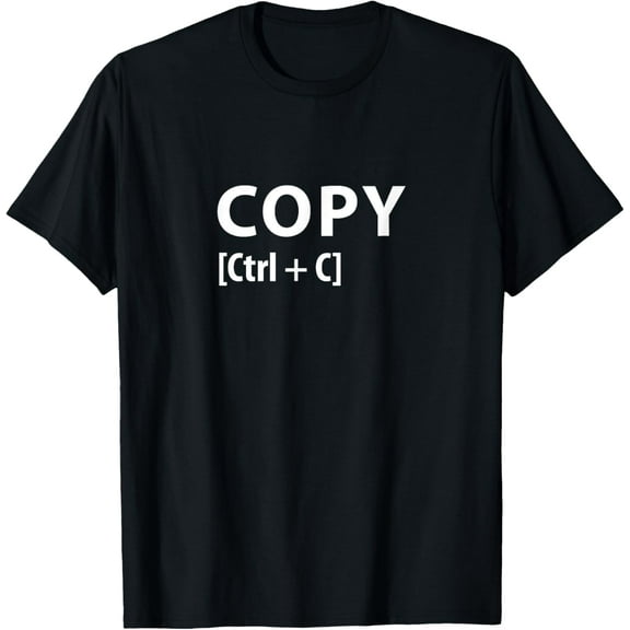 Copy Tee Shirt - From Cut & Paste collectionMen and women, Black T-shirt, size: Extra large S-4XL