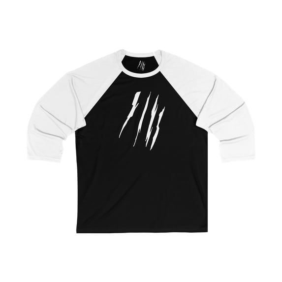 Effete Feline Claw Marks Scratch Unisex 3\4 Sleeve Baseball Tee