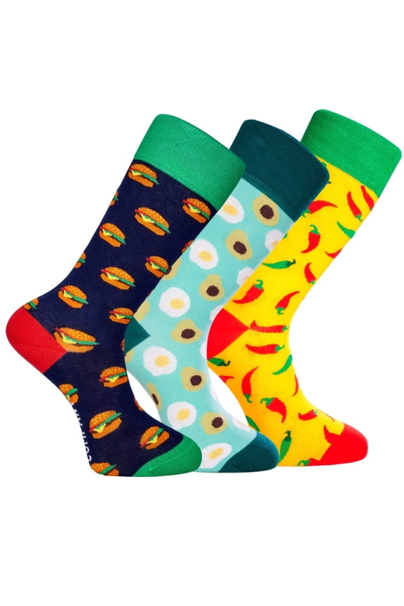 Copy of Love Sock Company Colorful Funky Patterned Men's Novelty Socks Chili Burger Gift Box