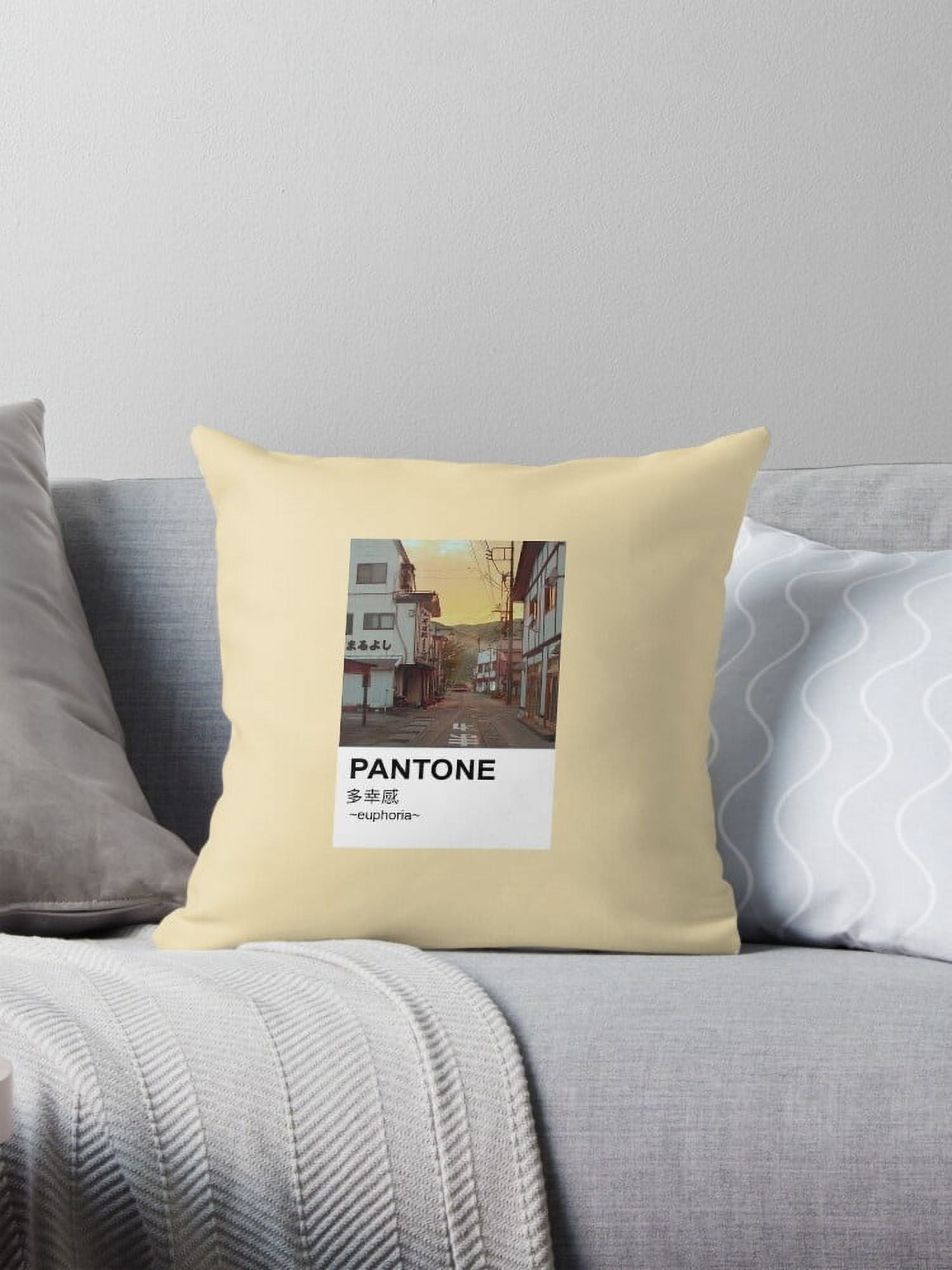 Copy of Pantone Aesthetic Anime Japanese Sunset Sea Throw Pillow Covers