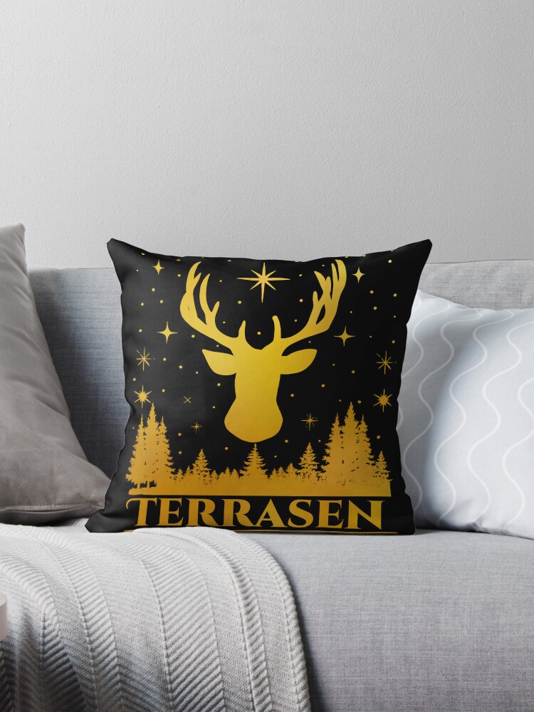 Copy of Terrasen deer and star golden design Throw Pillow Covers Cases