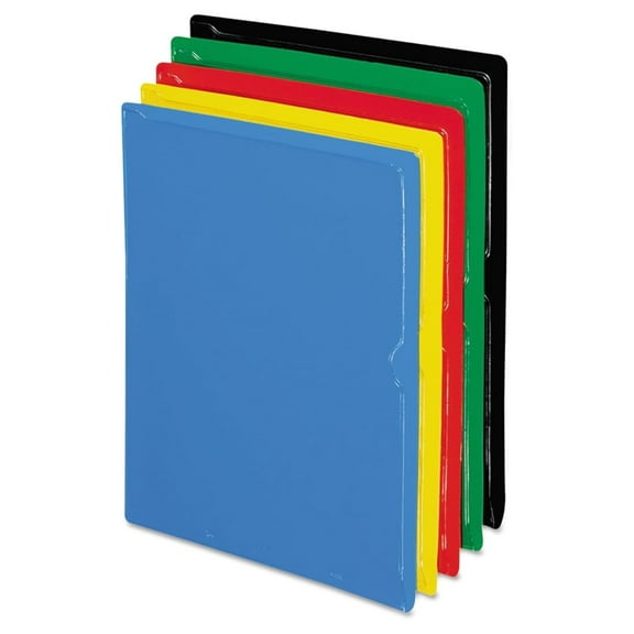 CopyGuard Vinyl Report Covers, Letter Size - Heavy Gauge, Black/Blue/Red/Yellow - 25 Pack