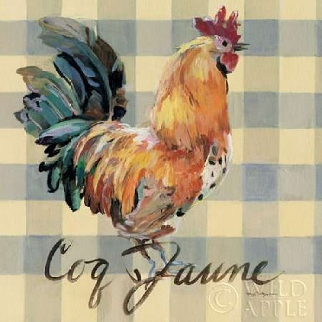 Coq Jaune Canvas Art - Marilyn Hageman (24 x 24)